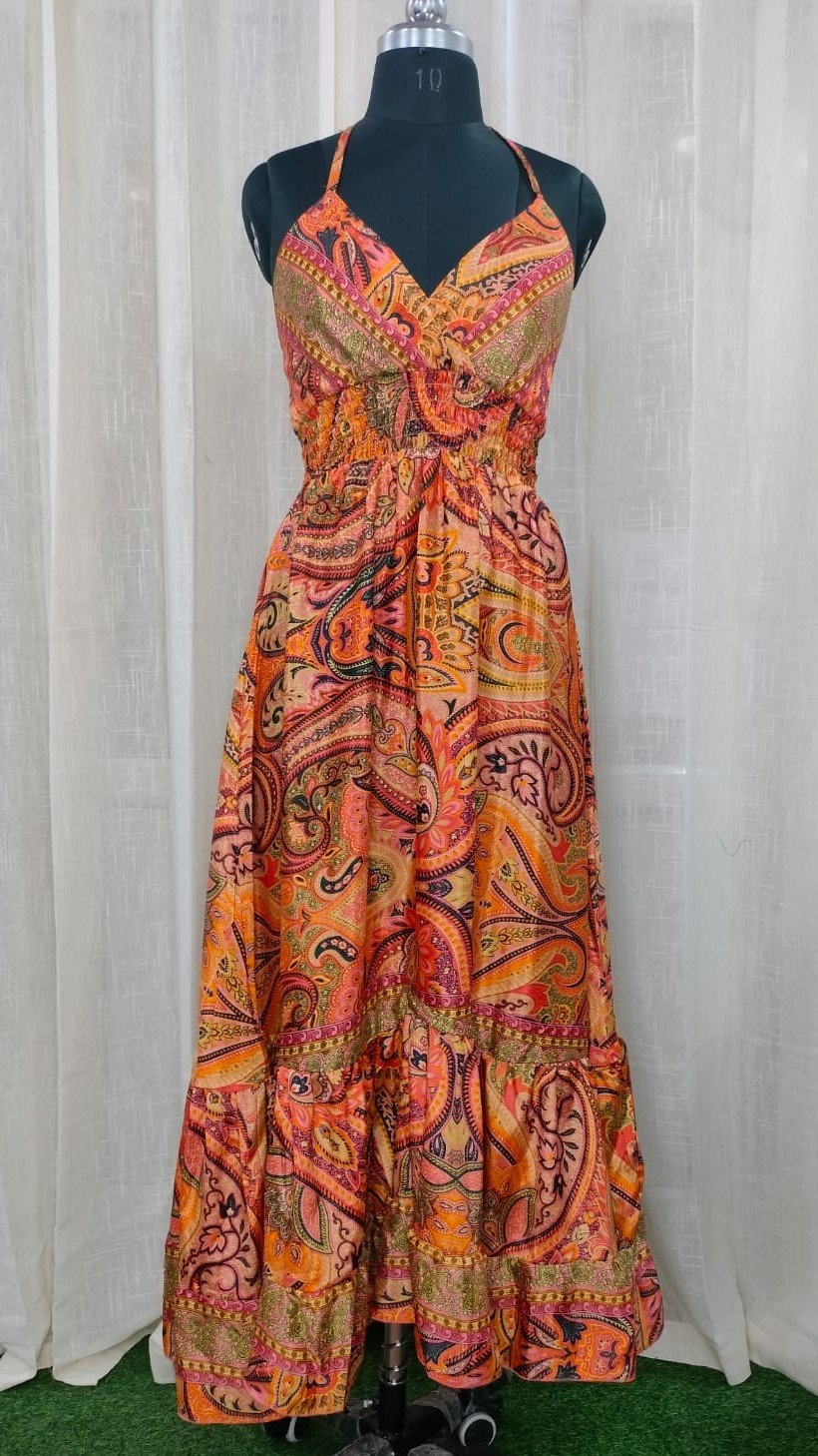 KASTOORI LONG DRESS ORANGE (1) 0039