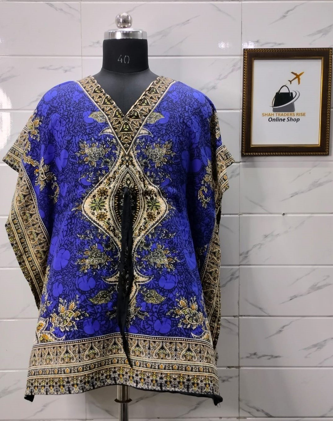 POLISTER SHORT KAFTAN BLUE (1) 0033