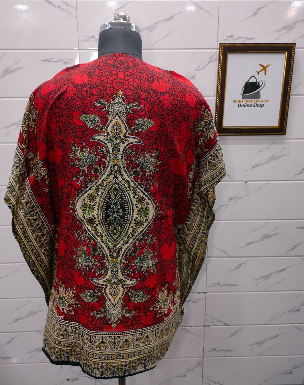 POLISTER SHORT KAFTAN RED (2) 0034