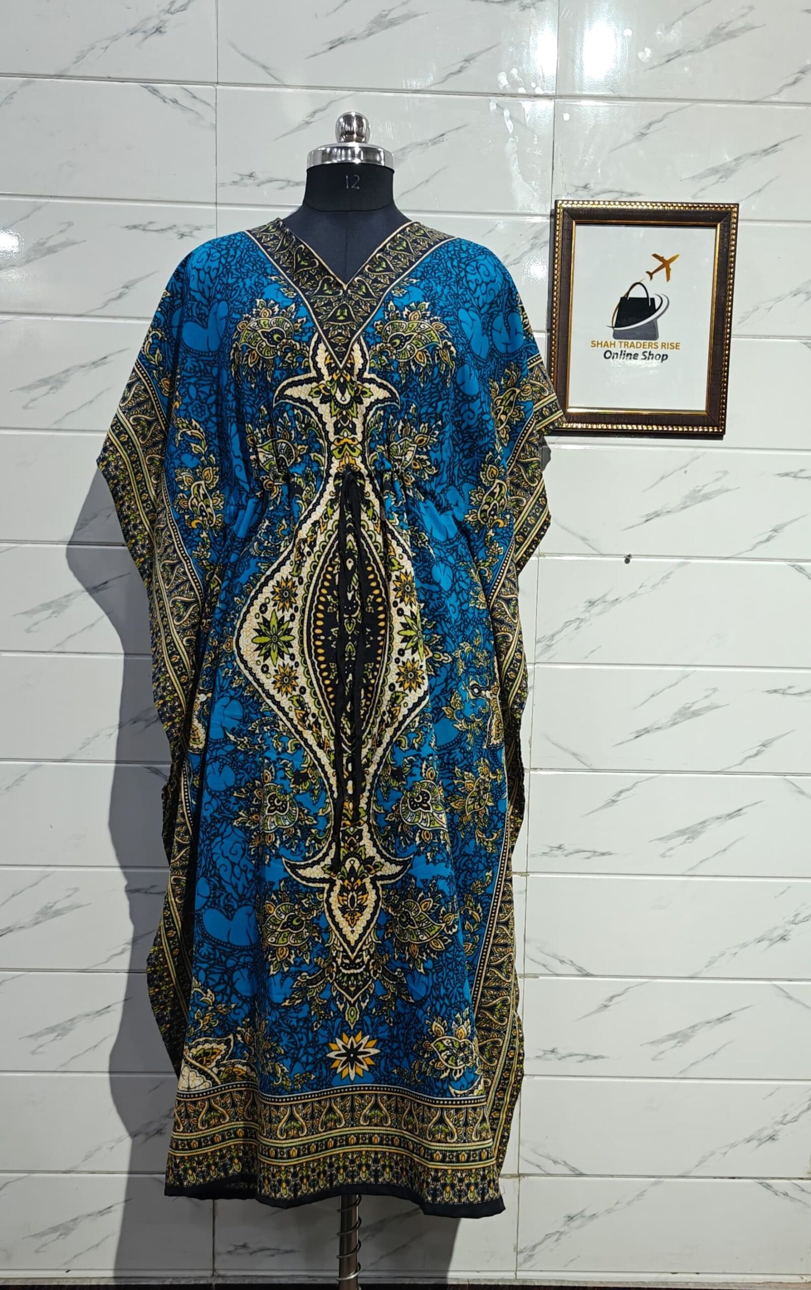 POLYISTER LONG KAFTAN SKY BLUE (1) 0025